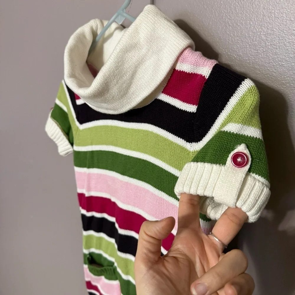 Gymboree Striped Knit Sweater Dress Bundle Girls Size 8 Short Sleeve Pockets